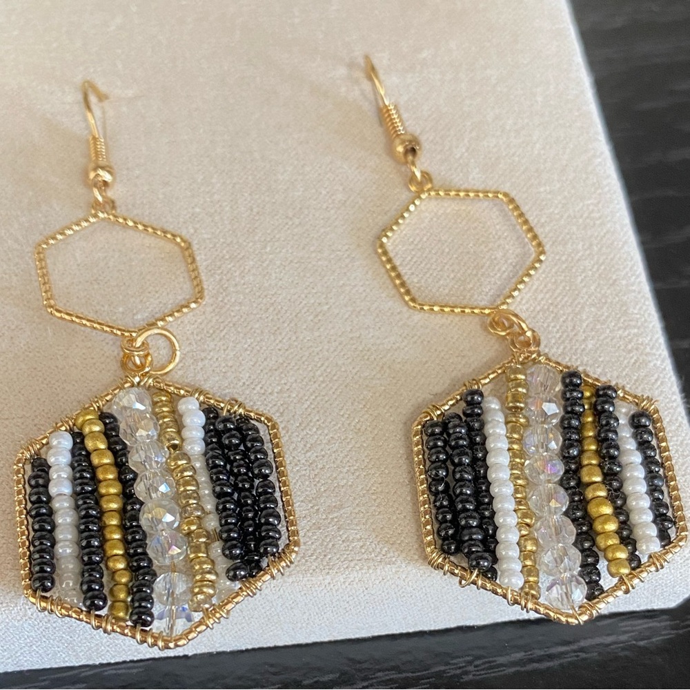🎉❤️ Adi Love Beaded Dangle Earrings